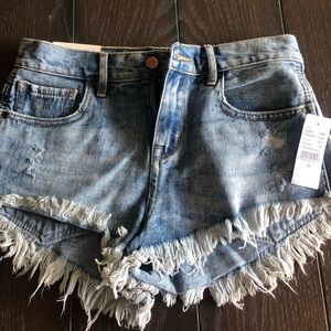 High Rise Denim Shorts